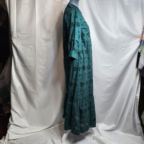 DRA Los Angeles  Dress Size XS Green Color Autumn Maxi Dress Boho  Cottagecore - Picture 7 of 14